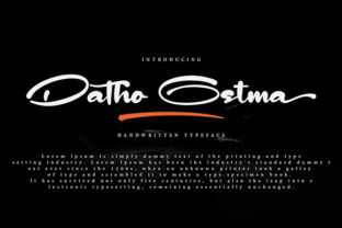 Datho Ostma: A Handwritten Font with Timeless Elegance