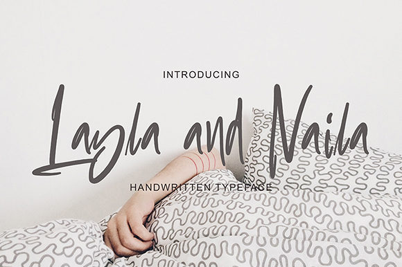 Layla and Naila: A Handwritten Font with a Bold Twist